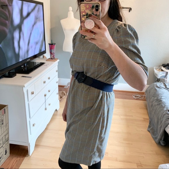 TACERA Shift Dress Plaid Puff Sleeve 1x - Picture 12 of 12